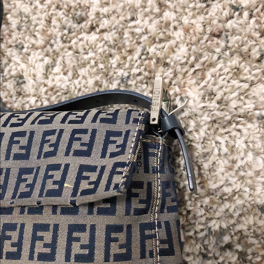 FENDI Zucchini Baguette Navy vintage bag - Picture 11 of 12